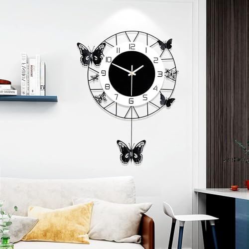 AVVIC MART Stylish Metal Analog Wall Clock for Living Room, Bedroom, Office, Kitchen, Home and Hall | Antique Fancy Big Size Modern Wall Watch for Home Decor (Style-25, 40CM) - Image 5