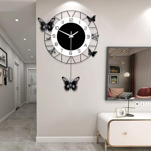 AVVIC MART Stylish Metal Analog Wall Clock for Living Room, Bedroom, Office, Kitchen, Home and Hall | Antique Fancy Big Size Modern Wall Watch for Home Decor (Style-25, 40CM) - Image 2