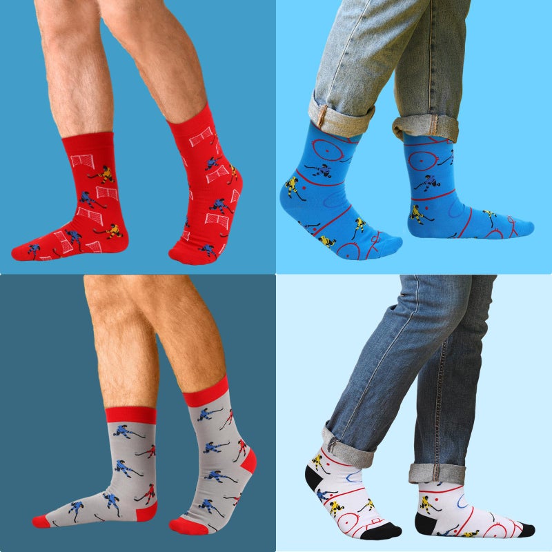 Xaatren 12 Pairs of Hockey Stockings Novelty Socks Boys Sports Hockey Ball Novelty Socks Gifts for Kids (Medium) for 8-12 Men Women Teens (Medium) - Image 5