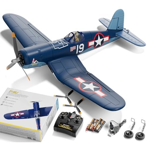 LEAMBE طائرة LEAMBE بدون فرش 4 قنوات F4U Corsair 500 مم طائرة تحكم عن بعد مقاتلة RTF مع جيروسكوب 6 محاور 3 أوضاع للألعاب البهلوانية للمبتدئين والبالغين - Image 1