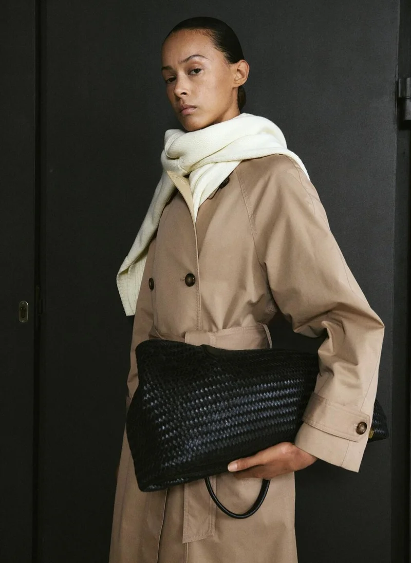 MANGO  Long double-breasted trench coat for Women | Best Price UAE