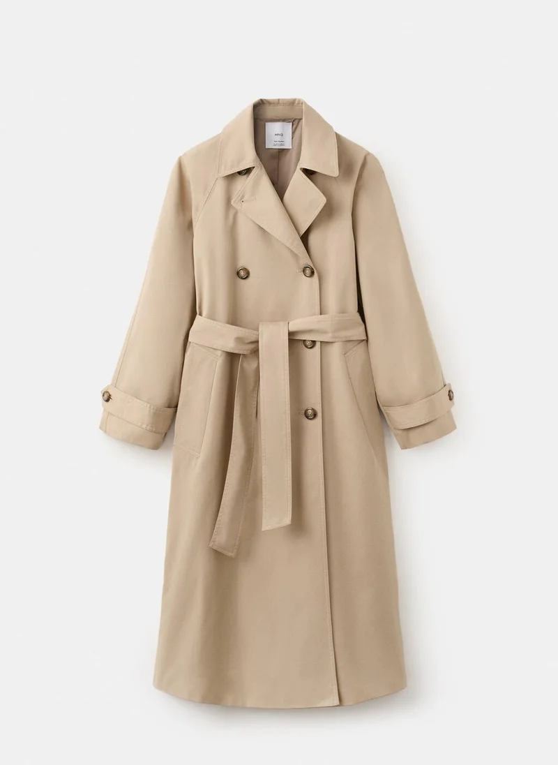 MANGO  Long double-breasted trench coat for Women | Best Price UAE