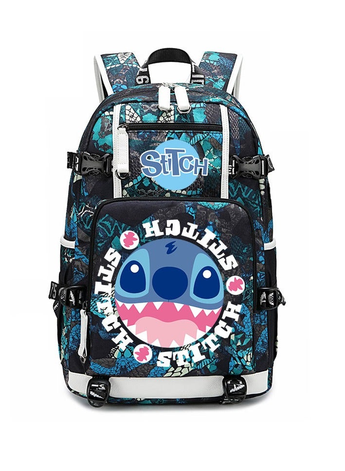 Cadedon Cartoon Animation Stitch Joint School Bag Trendy Backpack 41*14*28cm