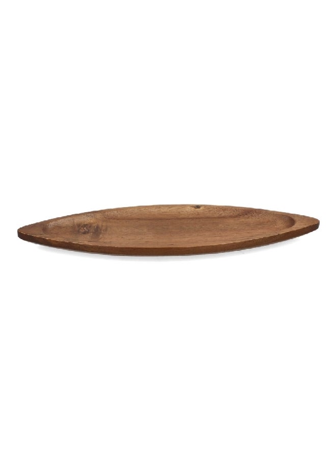 Bien Servi Oval Shaped Acacia Serving Tray Brown 34 x 10.5 cm AW19-X041-L  - Image 1