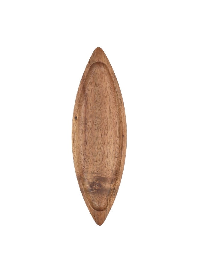 Bien Servi Oval Shaped Acacia Serving Tray Brown 34 x 10.5 cm AW19-X041-L  - Image 3