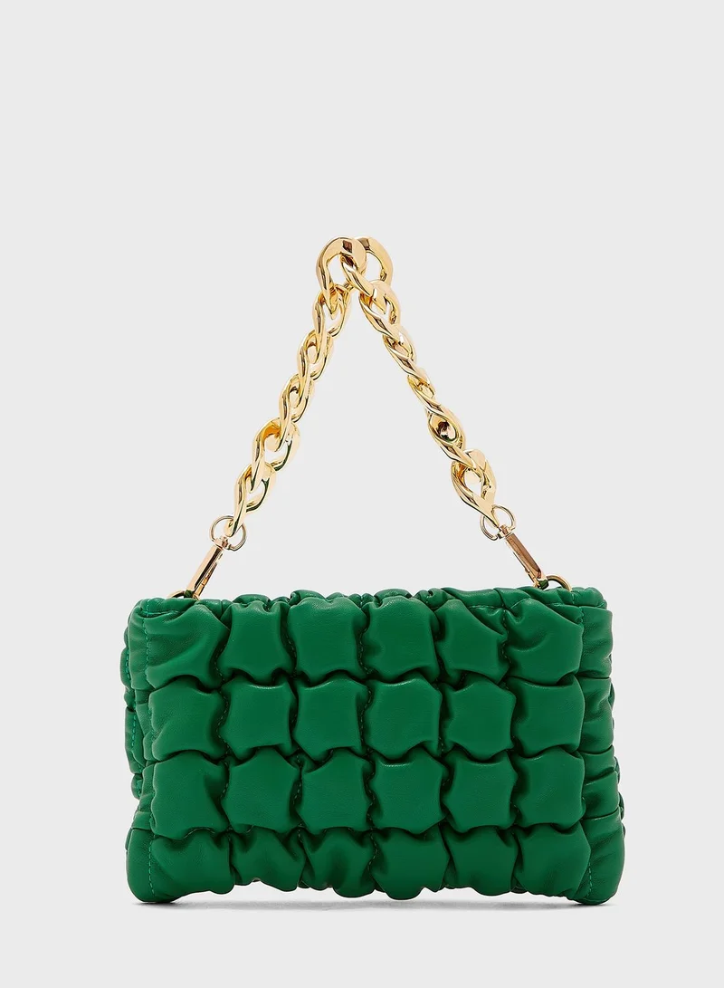 ELLA Soft Quilted Chain Detail Shoulder Bag