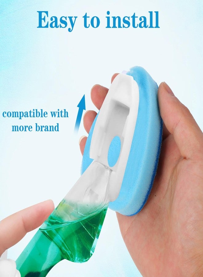 KFHENSOMR 6 Pcs Dishwasher Sponge Dishwand Refills Scrubber Sponges Non Scratch Head Replacement for Dish Wand Heavy Duty Scrub Dots Dispenser Scrubber Pads for Kitchen Cleaning Blue - Image 5