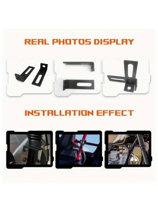 Black Universal Motorcycle Handlebar Mount For Lights And Accessories - Image 4