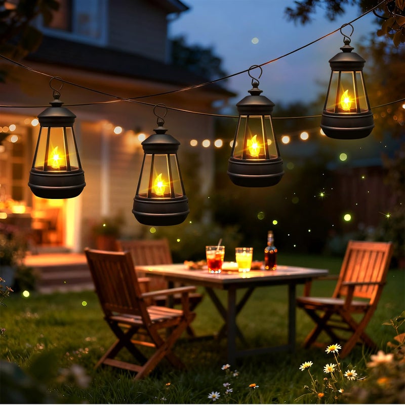 Babineto 2 Pack Mini Solar Lantern Lights Replacement Parts for Outdoor Statue,Waterproof Solar Hanging Lights Decorative Garden Decor, Warm White - Image 2