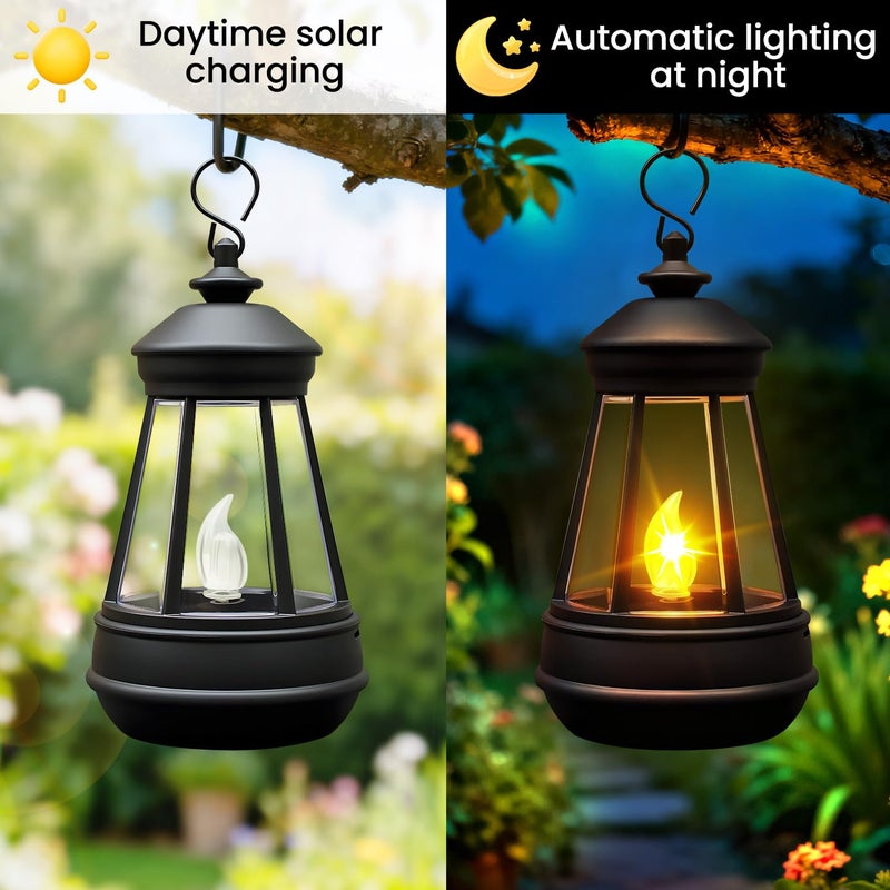 Babineto 2 Pack Mini Solar Lantern Lights Replacement Parts for Outdoor Statue,Waterproof Solar Hanging Lights Decorative Garden Decor, Warm White - Image 4