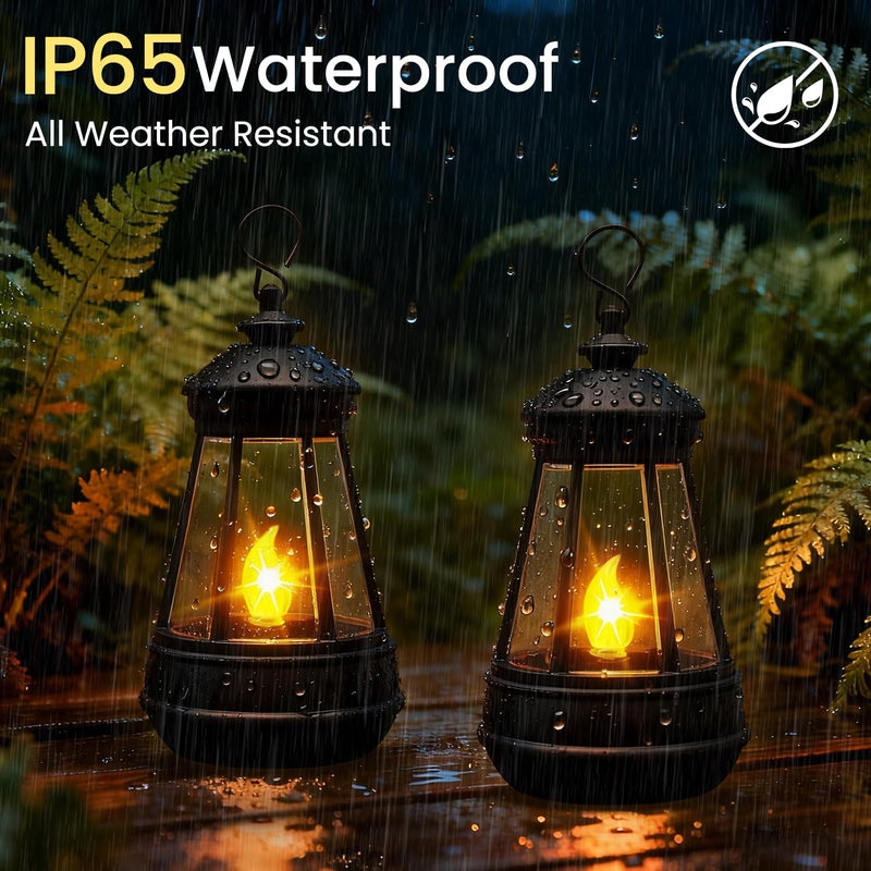 Babineto 2 Pack Mini Solar Lantern Lights Replacement Parts for Outdoor Statue,Waterproof Solar Hanging Lights Decorative Garden Decor, Warm White - Image 5