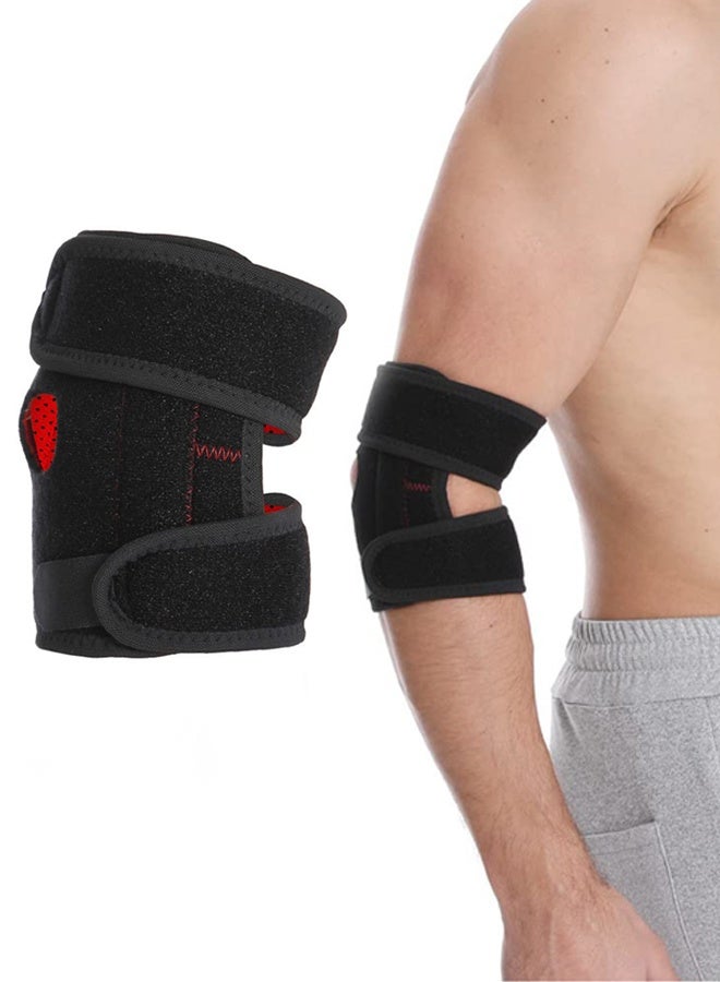 Elbow Brace Adjustable Elbow Support With Dual Spring Stabilizer Sports Injury Pain Relief and Protection Elbow Support Arm Wrap Strap Sports Protective Equipment - Image 1