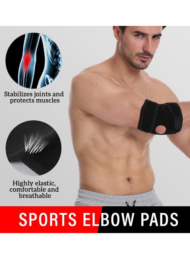 Elbow Brace Adjustable Elbow Support With Dual Spring Stabilizer Sports Injury Pain Relief and Protection Elbow Support Arm Wrap Strap Sports Protective Equipment - Image 4
