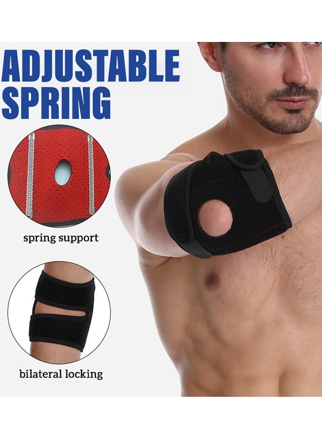 Elbow Brace Adjustable Elbow Support With Dual Spring Stabilizer Sports Injury Pain Relief and Protection Elbow Support Arm Wrap Strap Sports Protective Equipment - Image 5