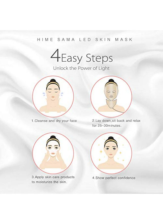 HIME SAMA - HIME SAMA Led Skin Mask, Pro 7 Color Led Face Mask Skincare for Face and Neck, Facial Care Mask & Optical Cosmetic Mask Portable for Home and Travel Use - Image 1