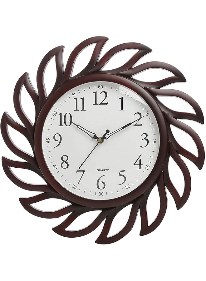 The Bros Elegant Rotating Wheel Design Wall Clock - 12-Inch Quartz Wall Clock with Premium Plastic Build, Durable and Long-lasting, for Housewarmings, Weddings, and Home Décor Enhancements - Image 1