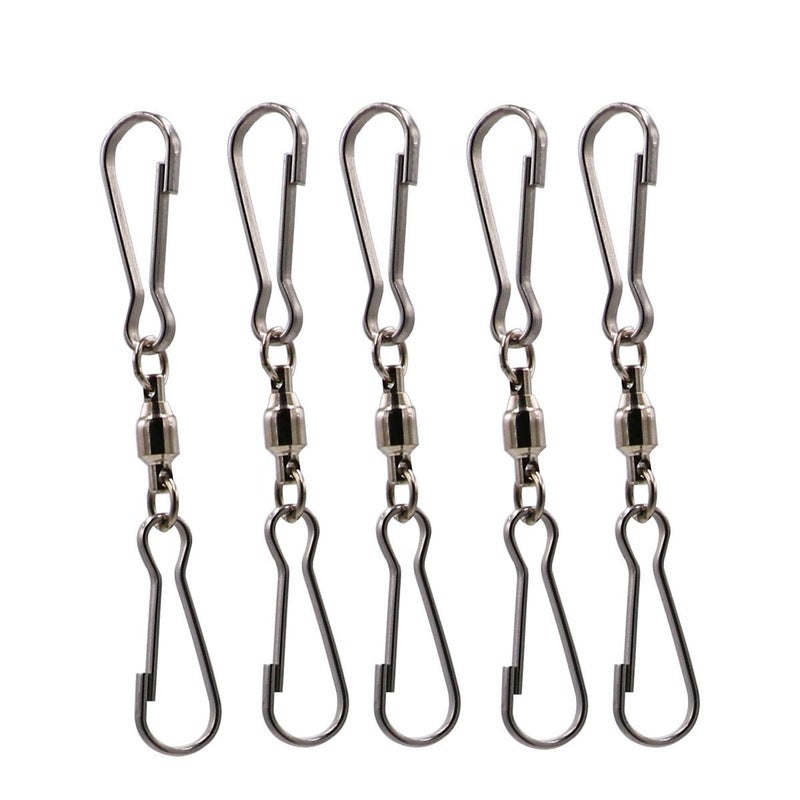 LGEGE Accessories for Wind Spinner 5 PCS Smooth Spinning Dual Clip Swivels Wind Spinner Hangers Spiral Tails Twisters Wind Socks for Spinning Windsocks Kites Flower Pots Bird Feeders Flags