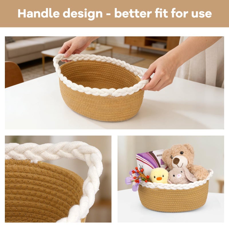 JEROKUMI Woven Valentines Baskets for Gifts Empty with Ribbons Bow Tie and Bag, Gift Empty Decorative Box, Woven Rope Basket Storage for Gifts with Handles Home Decor (XOXO) 11" x7"x4.7" - Image 3