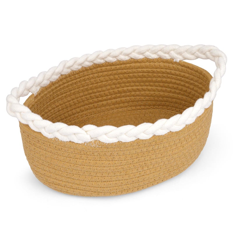 JEROKUMI Woven Valentines Baskets for Gifts Empty with Ribbons Bow Tie and Bag, Gift Empty Decorative Box, Woven Rope Basket Storage for Gifts with Handles Home Decor (XOXO) 11" x7"x4.7" - Image 1