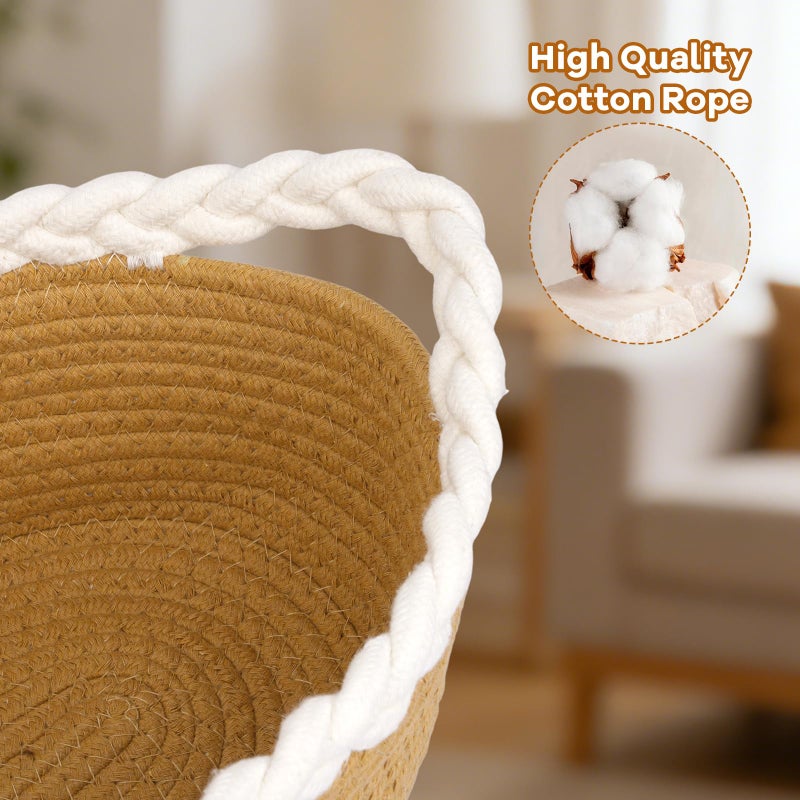 JEROKUMI Woven Valentines Baskets for Gifts Empty with Ribbons Bow Tie and Bag, Gift Empty Decorative Box, Woven Rope Basket Storage for Gifts with Handles Home Decor (XOXO) 11" x7"x4.7" - Image 4