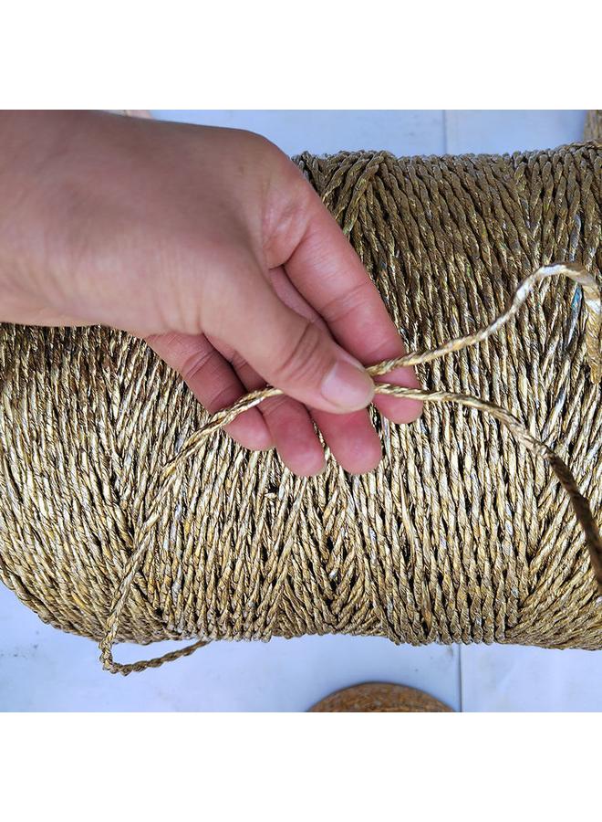 Bluejw Rope Hanging Seedling Hanging Rope Waste Paper Packing Rope Hydraulic Press Packing Straw Rope Binding Greenhouse Laminating Rope Yellow One  - Image 1