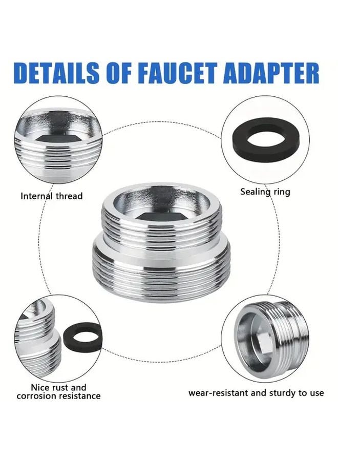 قطعتان من مجموعة محولات الصنبور المضادة للتسرب M22 إلى M18 مع حلقات مطاطية عالية الجودة - Image 5