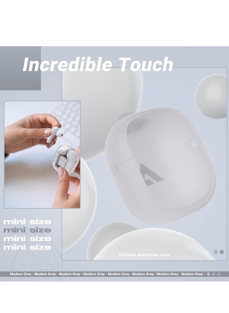 ACEFAST T6 Wireless Earbuds Bluetooth Headphones with ENC Noise Canceling Translucent Earphones Grey - Image 4