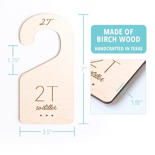White Loft Loft Toddler Closet Dividers Durable Birch Kids Closet Organizer Timeless Etched Design for 2T-5T (Set of 4) - Image 4