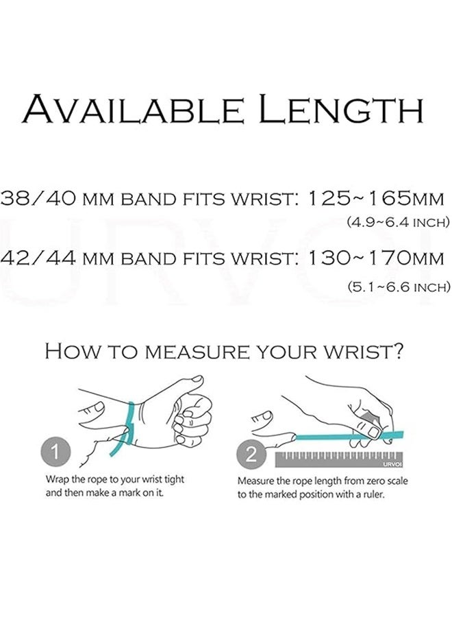 Charlam Double Loop Genuine Leather Strap For IWatch Series 8/7/6/SE/Ultra/5/4/3/2/1, Apple Watch Strap 38mm 40mm 41mm Women's Men's Strap Slim Waist Leather Wristband - Image 5