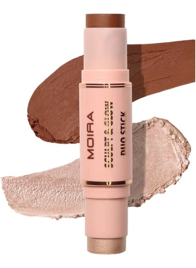 Moira Sculpt & Glow Duo Stick 600 Stay Wavy 11.2g - Image 3