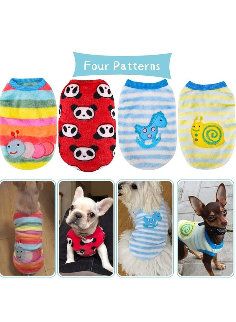 Y&D Pet Clothes Puppy Sweater Facecloth Clothing Dog and Cat Undershirt Suitable for Small Pets Warm (4 Models S Size) - Image 4