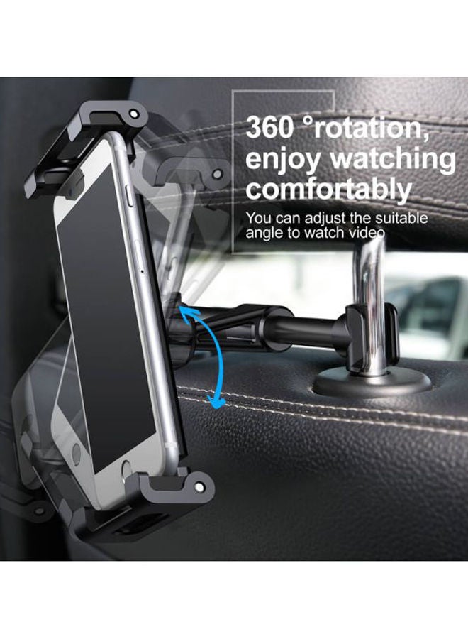 NIBEMINENT Car Back Seat Mount Tablet Holder For iPad 4.7-12.9 inches Phone Auto Headrest Backseat Stand Black - Image 2