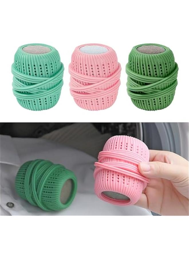 ثلاث كرات غسيل للغسالة، كرات فوط قماشية قابلة للإعادة، كرات تجفيف سيليكون للغسالة - Image 1