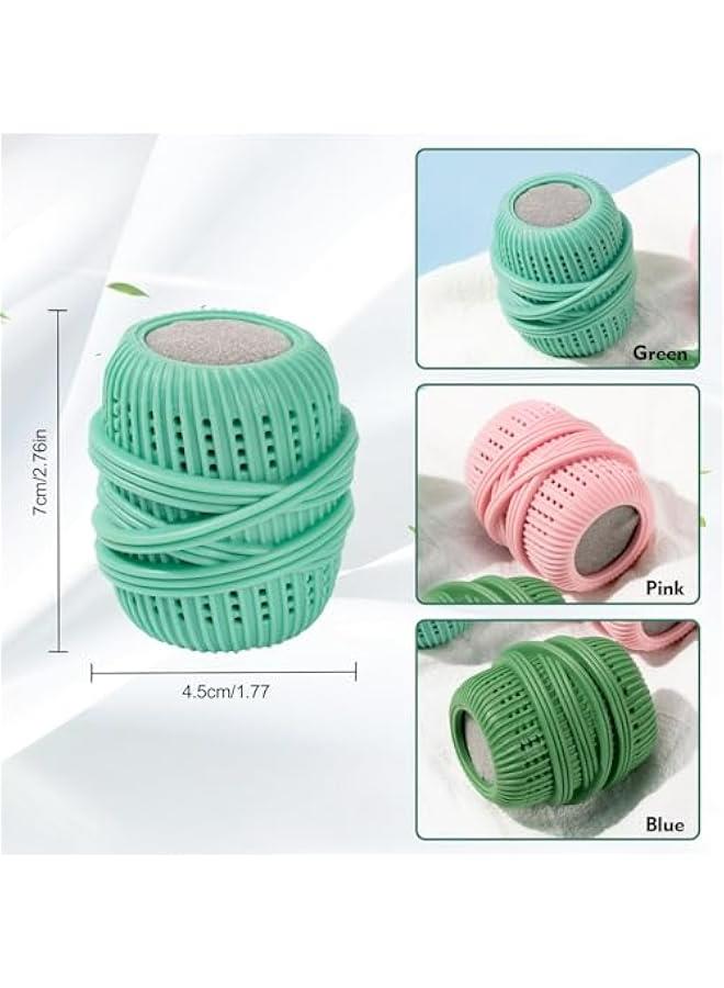 ثلاث كرات غسيل للغسالة، كرات فوط قماشية قابلة للإعادة، كرات تجفيف سيليكون للغسالة - Image 3