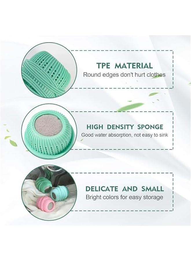 ثلاث كرات غسيل للغسالة، كرات فوط قماشية قابلة للإعادة، كرات تجفيف سيليكون للغسالة - Image 4