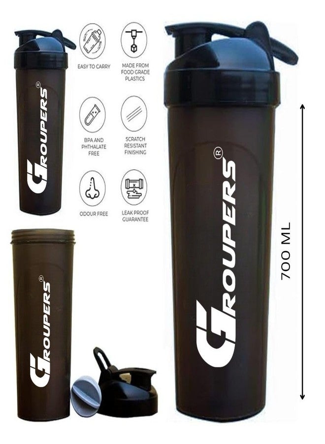Groupers 20-25L Red & White Gym Bag Combo - 43×25×23 cm Waterproof Duffle + 700ml BlenderBottle Shaker, Gym & Travel Kit, Workout Accessories, Gift for Gym Lovers - Image 3
