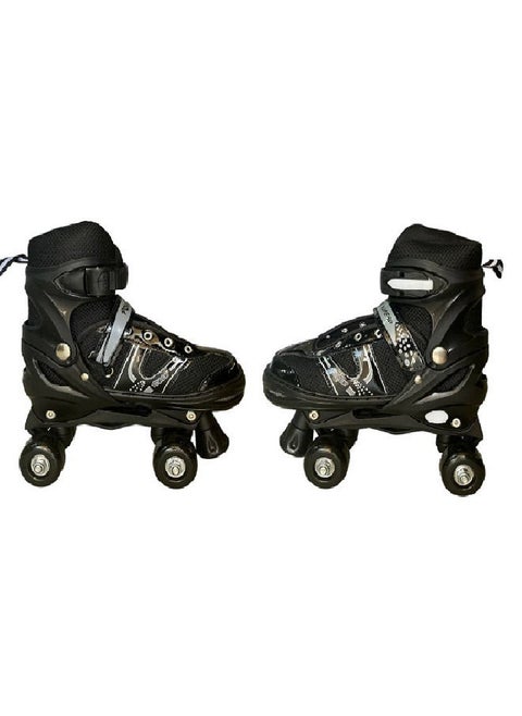 Skate Shoes Pair 4 Wheels Size (35-38) Box - white * black