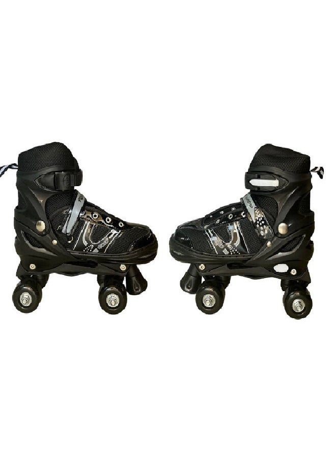 Generic Skate Shoes Pair 4 Wheels Size (35-38) Box - white * black 