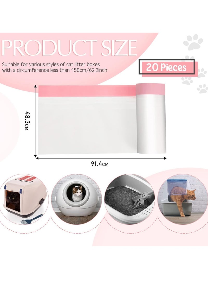 SYOSI 2 Pcs Large Cat Litter Box Liners, Liners Non-Stick Smooth Quick Cleaning Waste Bags With Drawstring Large Durable Bag Litter Box Bags for Cat, Cat Waste Litter Box Tray - Image 4