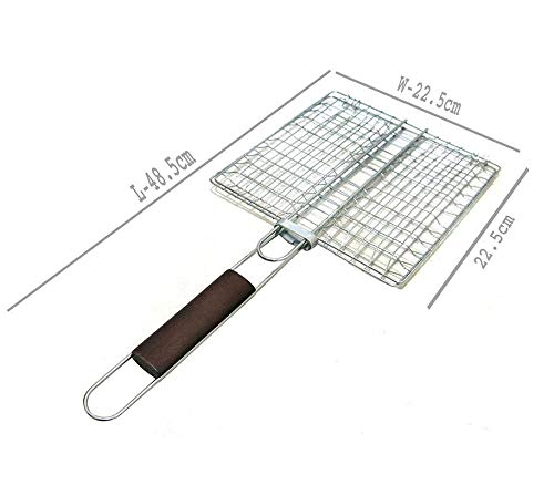 Vruta® Non Stick Portable Barbecue Grill Net/Mesh pan with Handle - Image 2