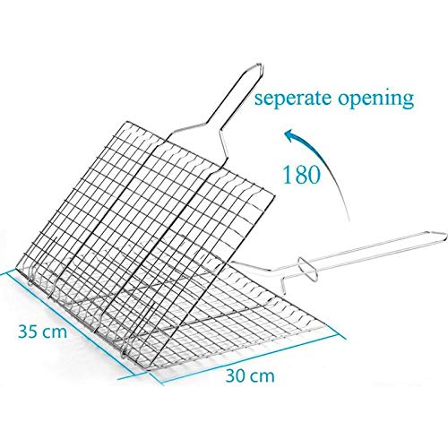 Vruta® Non Stick Portable Barbecue Grill Net/Mesh pan with Handle - Image 3