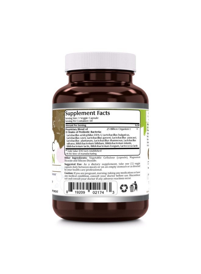 Amazing Nutrition Amazing Flora Probiotic 13 Best Probiotics Strains | 25 Billion | 60 Veggie Capsules Supplement | Non-GMO | Gluten Free | Suitable for Vegetarians | Made in USA - Image 2