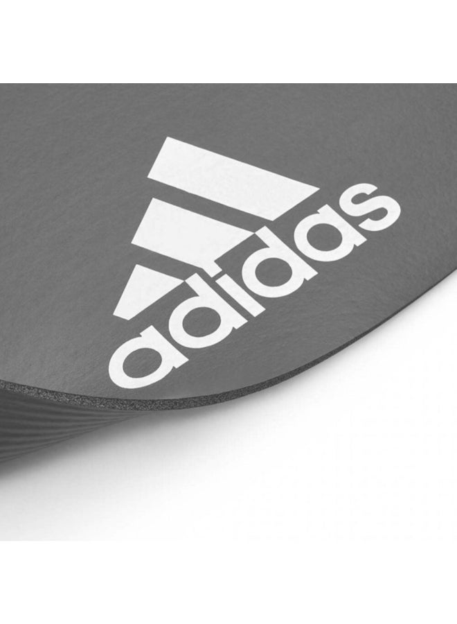 اديداس بساط تمارين اللياقة البدنية بخامة NBR وبطانة لينة مع قاعدة محززة رمادي 7 ملم ADMT-11014GR-NL2 - Image 3