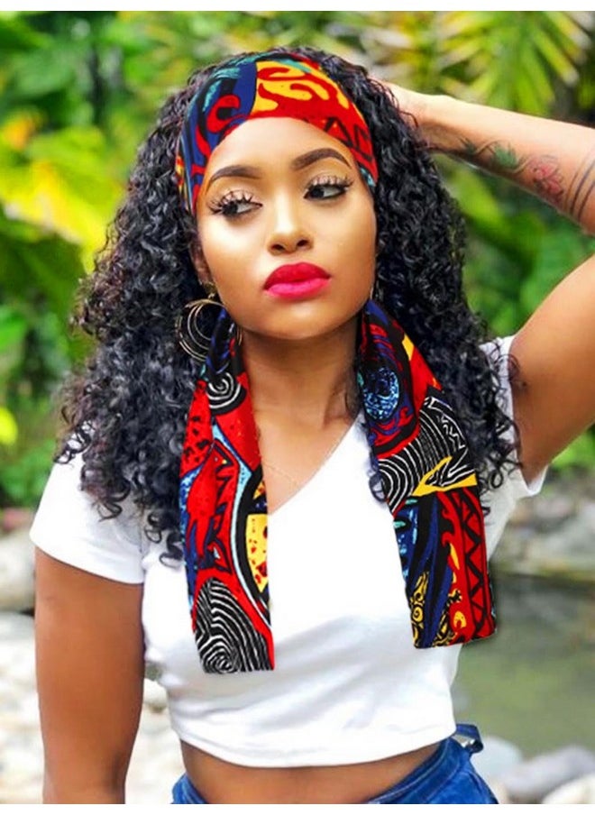 Woeoe - African Lace Head Edge Wrap Colorful Pattern Satin Edge Laying Scarves Soft Long Silk Wig Scarf For Women And Girls(Pack Of 3)… - Image 1