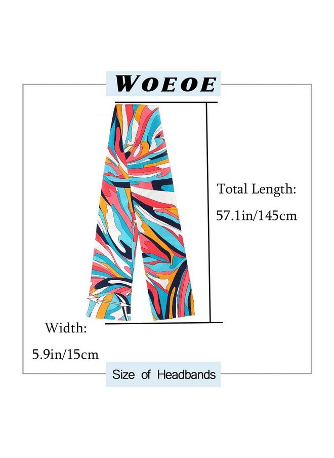 Woeoe - African Lace Head Edge Wrap Colorful Pattern Satin Edge Laying Scarves Soft Long Silk Wig Scarf For Women And Girls(Pack Of 3)… - Image 1