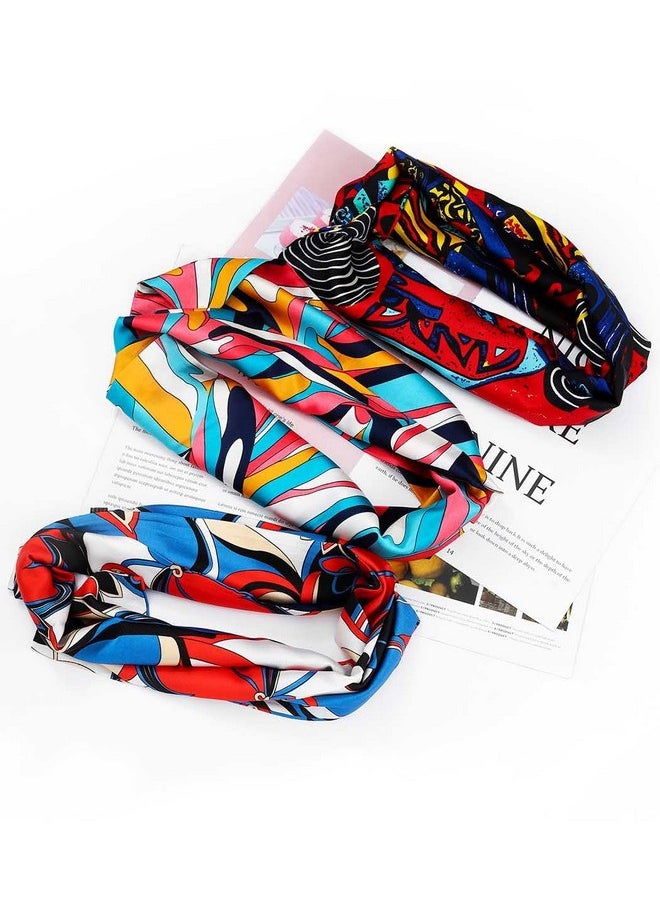 Woeoe - African Lace Head Edge Wrap Colorful Pattern Satin Edge Laying Scarves Soft Long Silk Wig Scarf For Women And Girls(Pack Of 3)… - Image 1