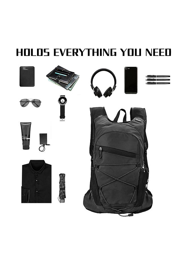 Generic - 8L High Visibility Reflective Cycle Hydration Backpack, Outdoor Sports Running Hiking Backpack, Travel Daypack Shoulder Bag - Image 1