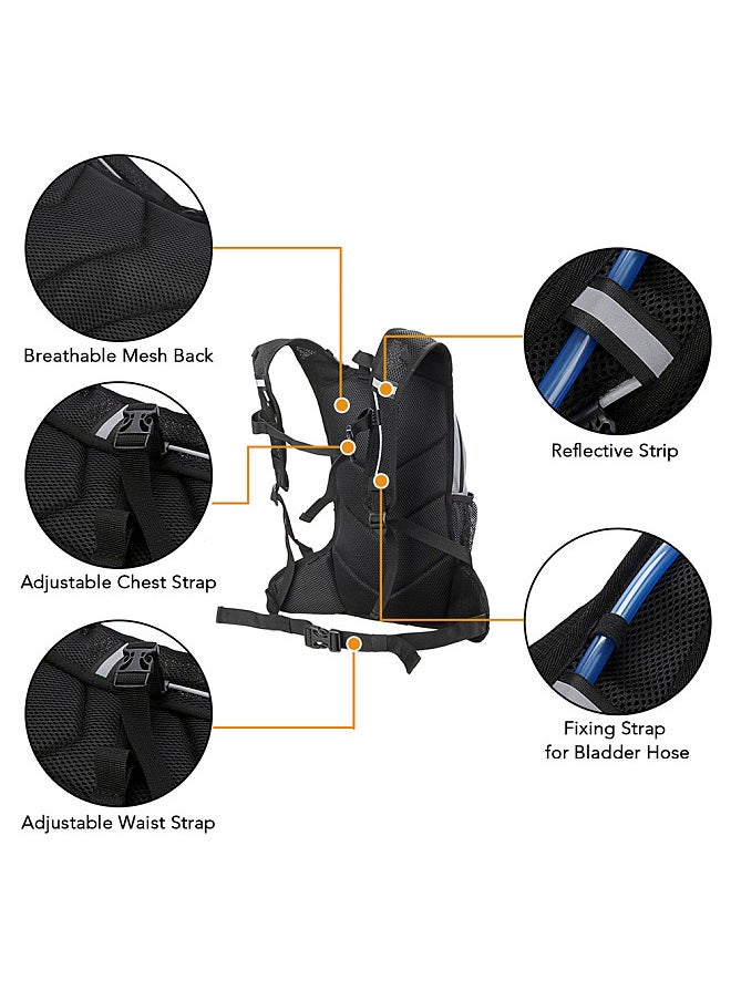 Generic - 8L High Visibility Reflective Cycle Hydration Backpack, Outdoor Sports Running Hiking Backpack, Travel Daypack Shoulder Bag - Image 1