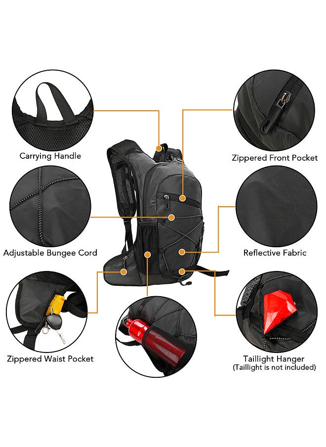Generic - 8L High Visibility Reflective Cycle Hydration Backpack, Outdoor Sports Running Hiking Backpack, Travel Daypack Shoulder Bag - Image 1