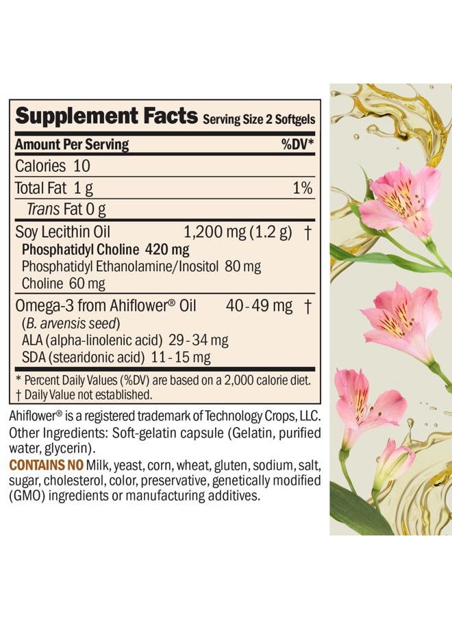 Andrew Lessman - PC Liver and Brain Benefits 180 Softgels - Phosphatidyl Choline, Most Important Building Block for Healthy Liver and Brain Structure, Function. No Additives. Easy to Swallow Softgels - Image 1